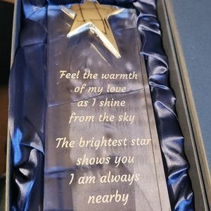 Glass memory plaque 8.5"